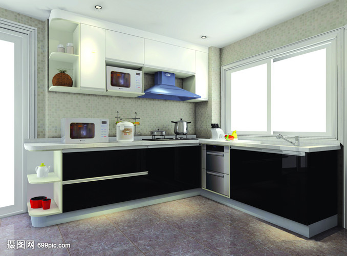 黑白灰櫥柜效果圖 現(xiàn)代廚房的經(jīng)典與高級(jí)感